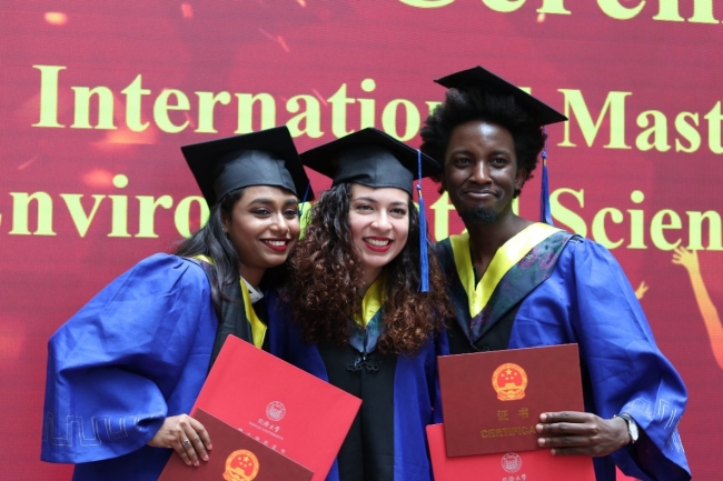 2017-2019 IESD Graduates from Guyana, Venezuela and Kenya (left to right)